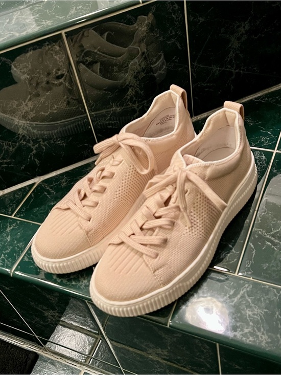 Sofft Shoes - Sofft Women's Knit Lace-Up Sneakers in Light Pink Beige